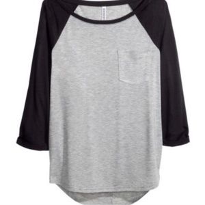 H&M Black and grey slub knit S